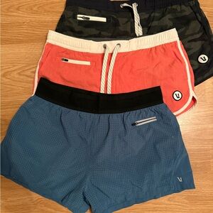 Vuori Women's Athletic Shorts - Blue, Coral, Black Camo